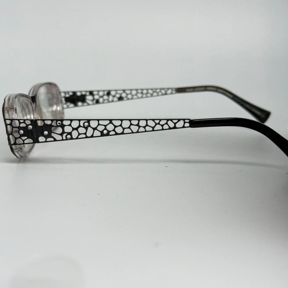 Jean Lafont Paris Star 900 Eyeglasses Black Silver Cutout Frame 53-13-133 France